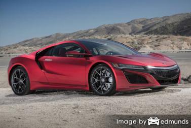 Insurance rates Acura NSX in Dallas