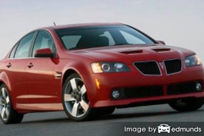 Insurance rates Pontiac G8 in Dallas