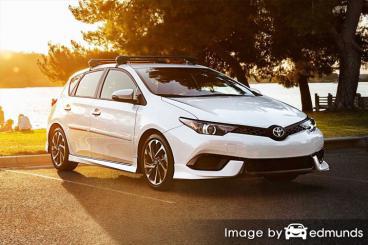 Insurance rates Toyota Corolla iM in Dallas